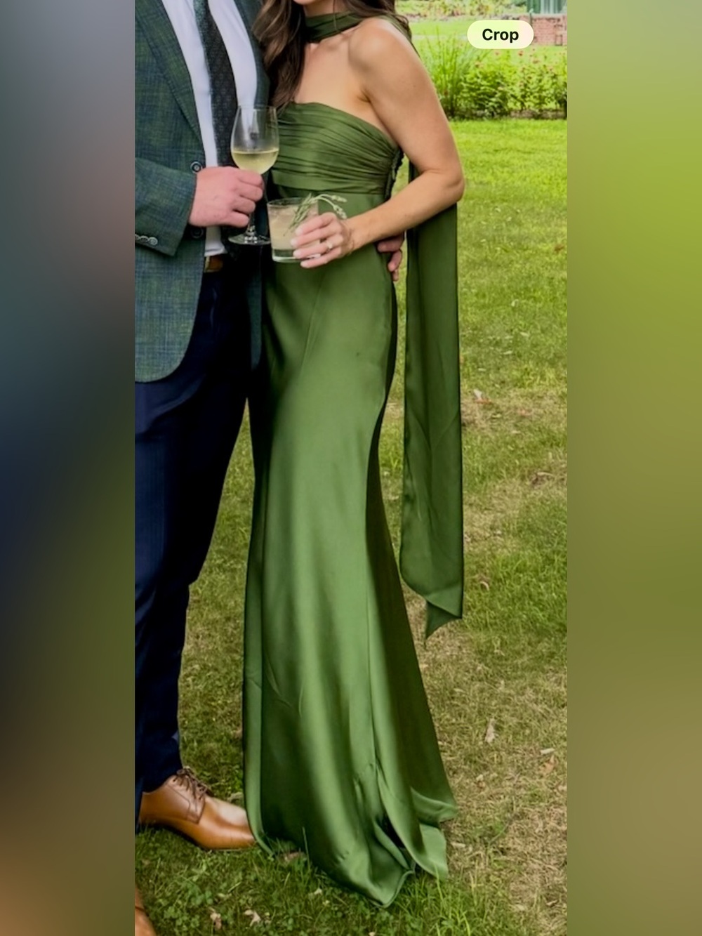Azazie Juniper Green dress